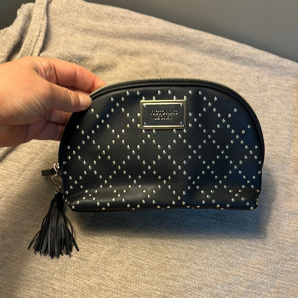 Victoria’s Secret Black Studded Leather Clutch
